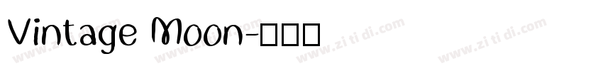 Vintage Moon字体转换
